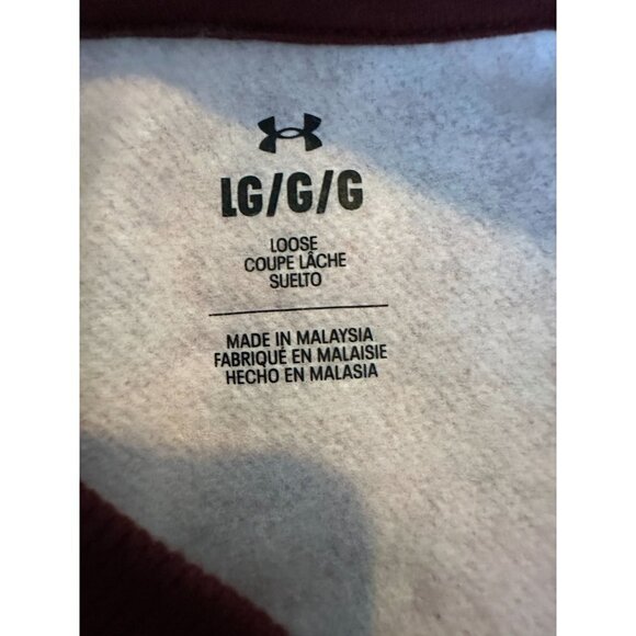 Under Armour Womens Rival Fleece Sweatshirt Top Red Camo Sz Large New $60 - Picture 3 of 8